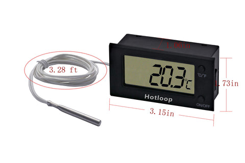 Hotloop pantalla LCD de termómetro para cocina, lectura clara durante horneado