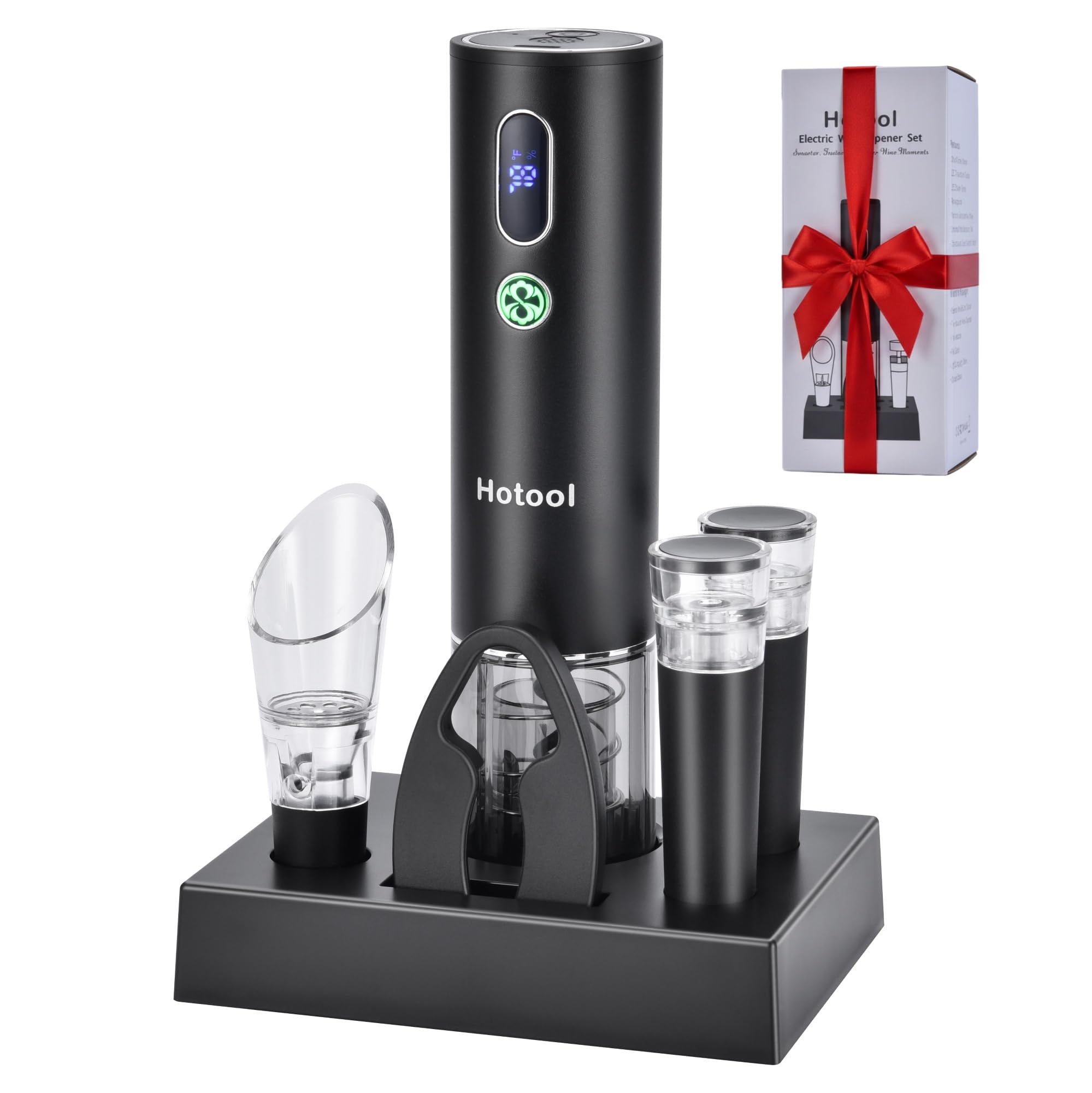 Hotool abridor eléctrico para botella de vino con base estable