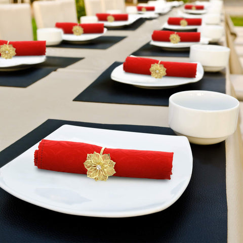 Hotop adorno de mesa dorado para cenas formales y eventos brillantes.