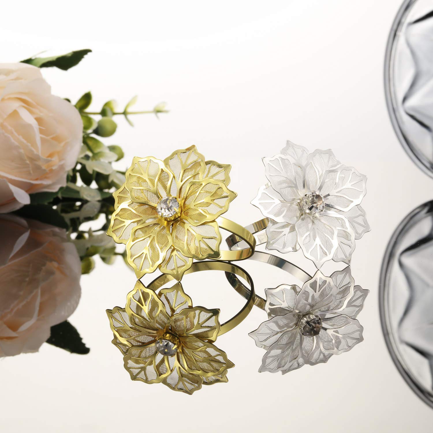 Hotop anillos para servilleta, solución duradera para bodas y eventos