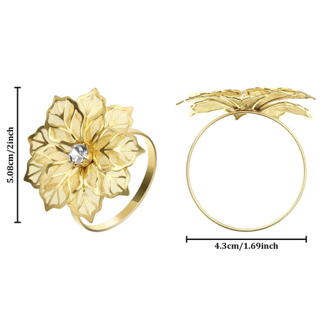 Hotop set dorado de servilleteros, regalo elegante para casa.