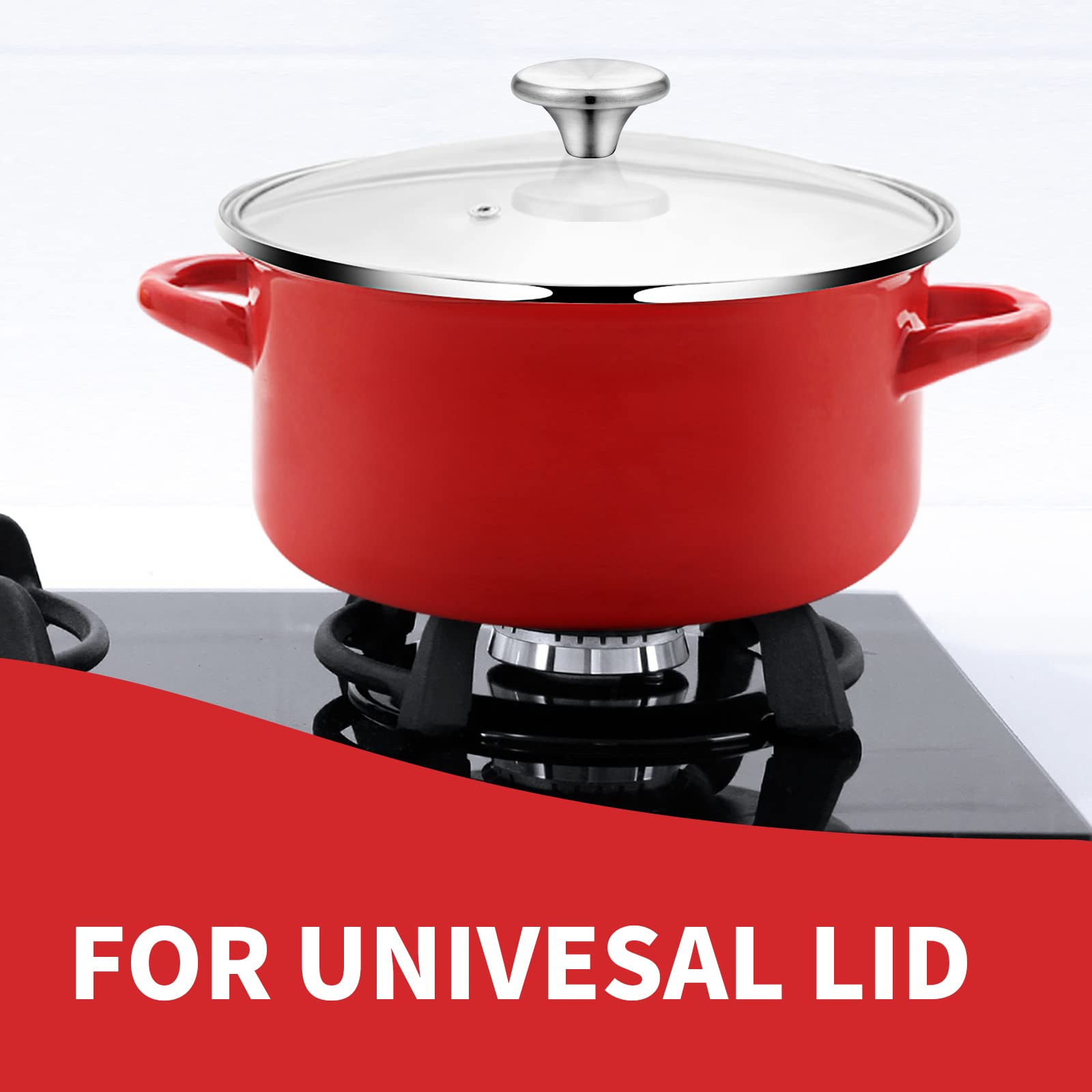 Pomo de acero inoxidable Hotop compatible con Aldi y Lodge.