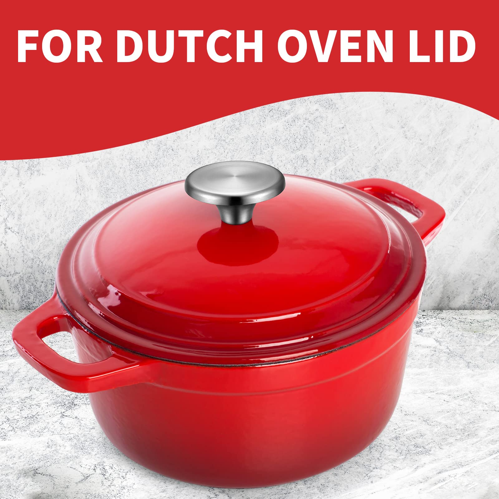Pomo de acero inoxidable Hotop compatible con Le Creuset.