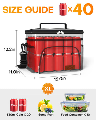 HOTOR bolsa de almuerzo con múltiples bolsillos para organización y transporte cómodo.