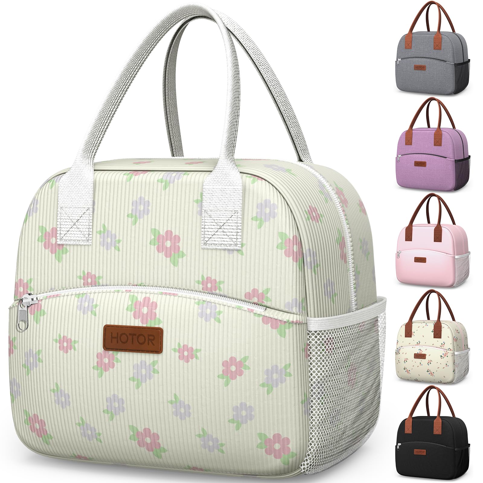 Bolsa HOTOR de almuerzo con diseño floral colorido, ideal para oficina o picnic