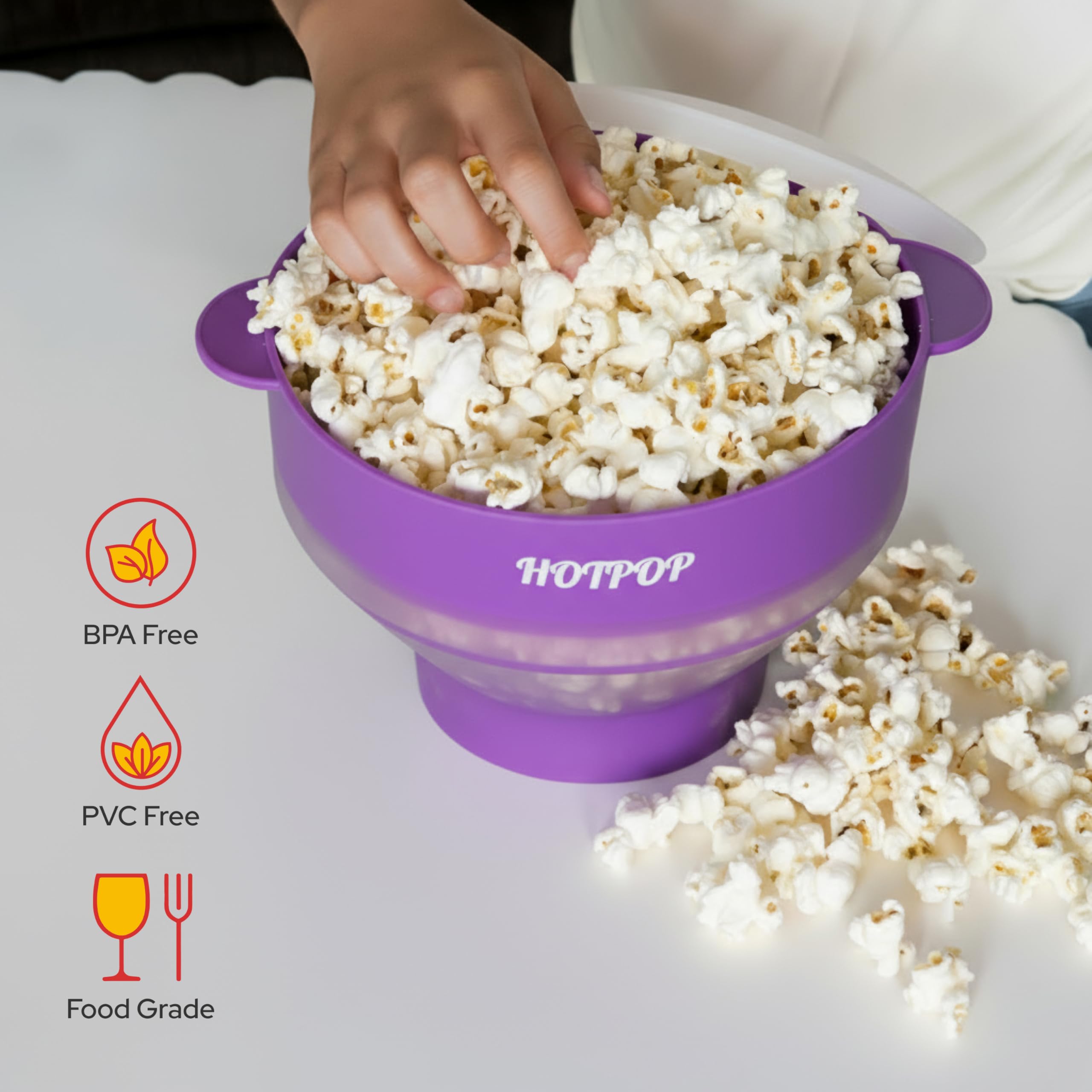 HOTPOP disponible en 20 colores, púrpura transparente para tu cocina.