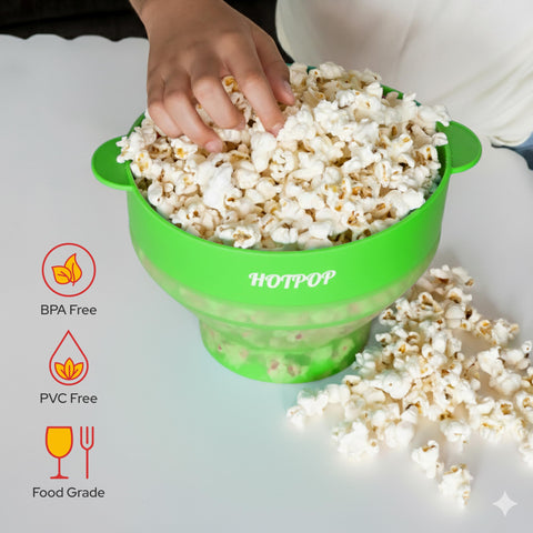 Hotpop disponible en 20 colores, incluido verde transparente para la cocina.
