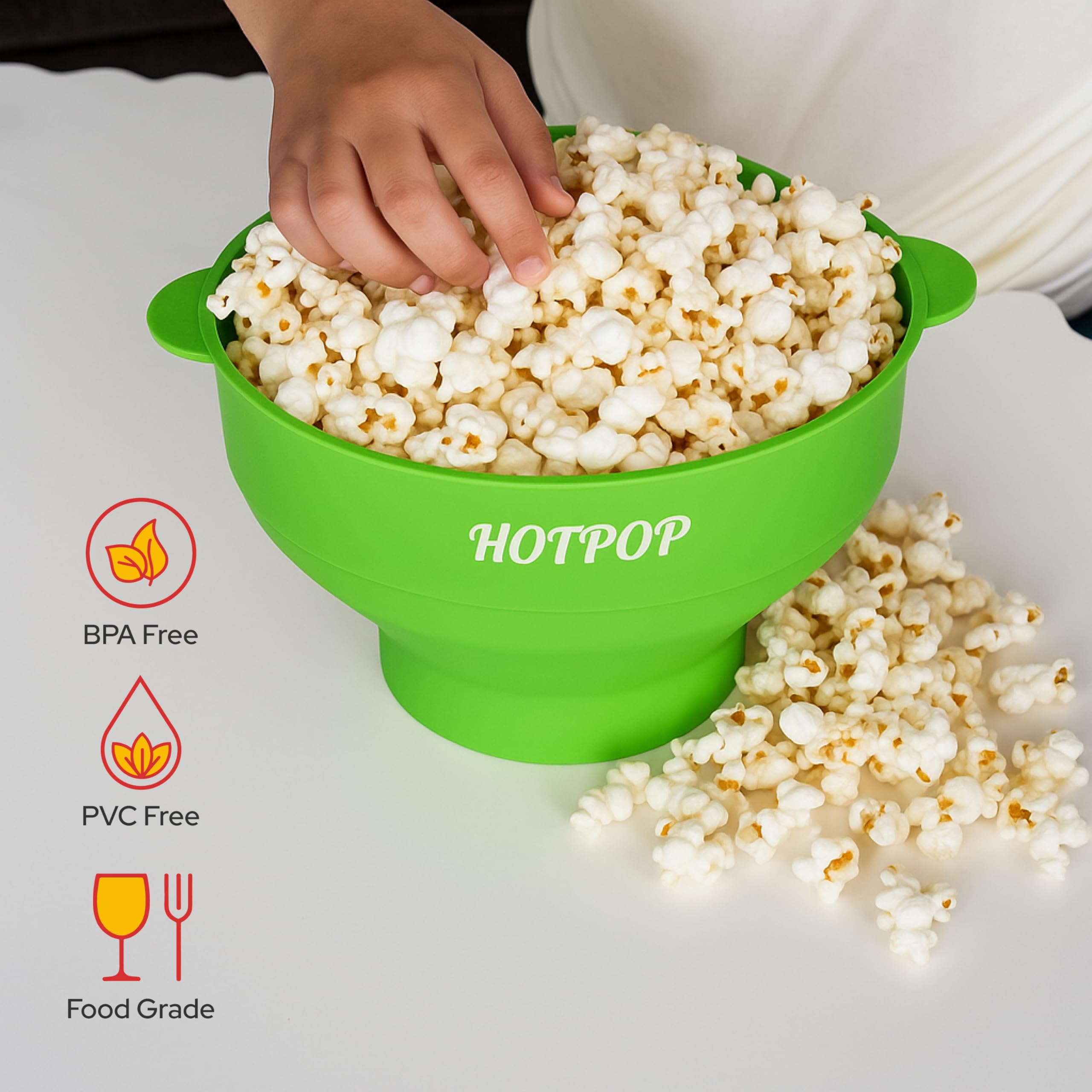 Hotpop apto para lavavajillas, limpieza rápida y práctica.