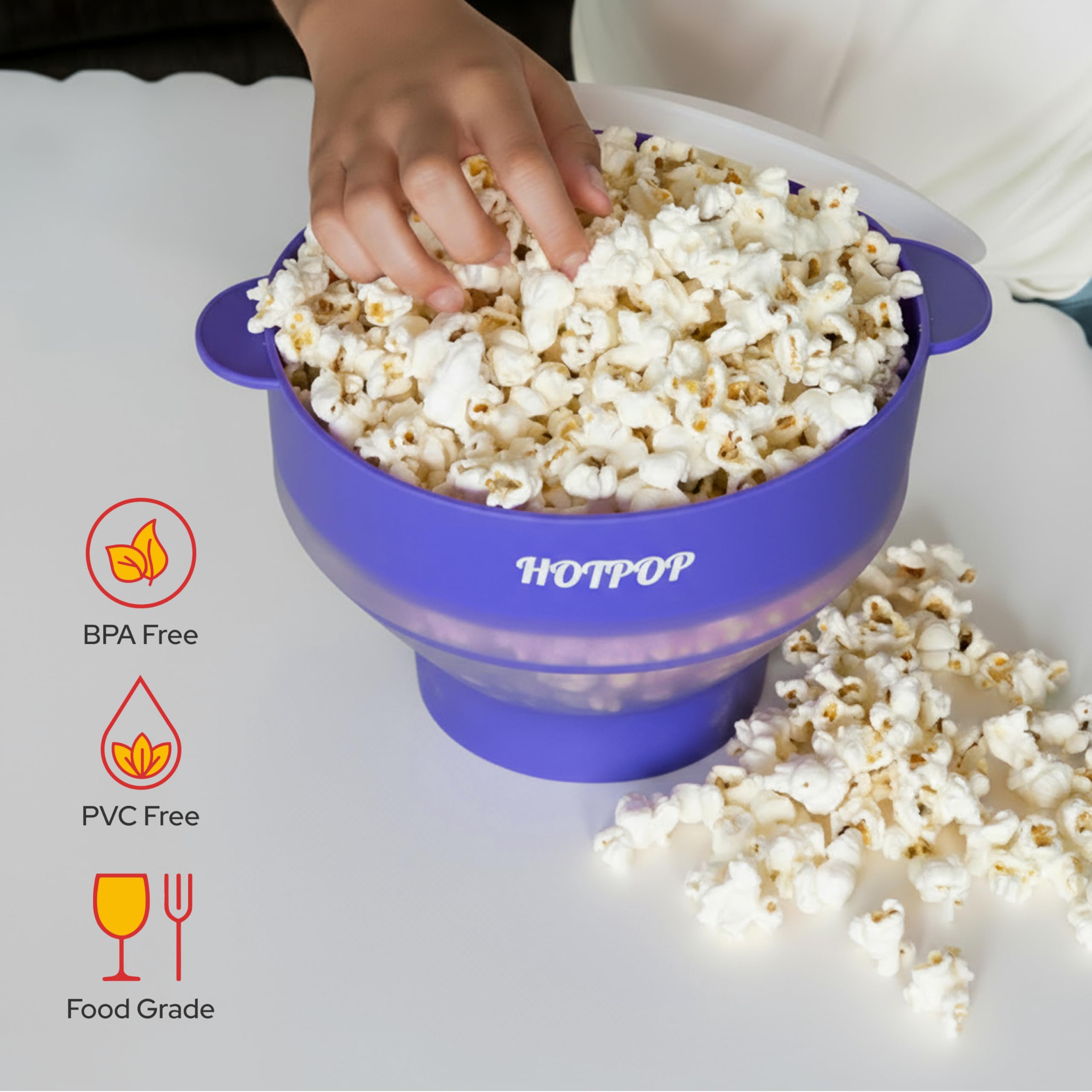 Hotpop apto para lavavajillas sin BPA, proceso de limpieza rápido.