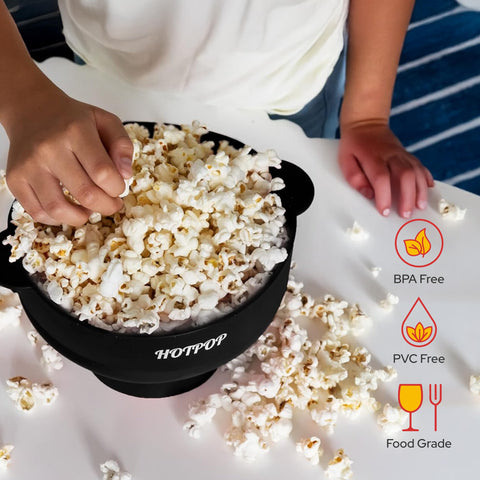 Hotpop capacidad de 15 tazas, ideal para noches en familia.