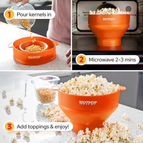 Hotpop capacidad para 15 tazas, ideal para familias.