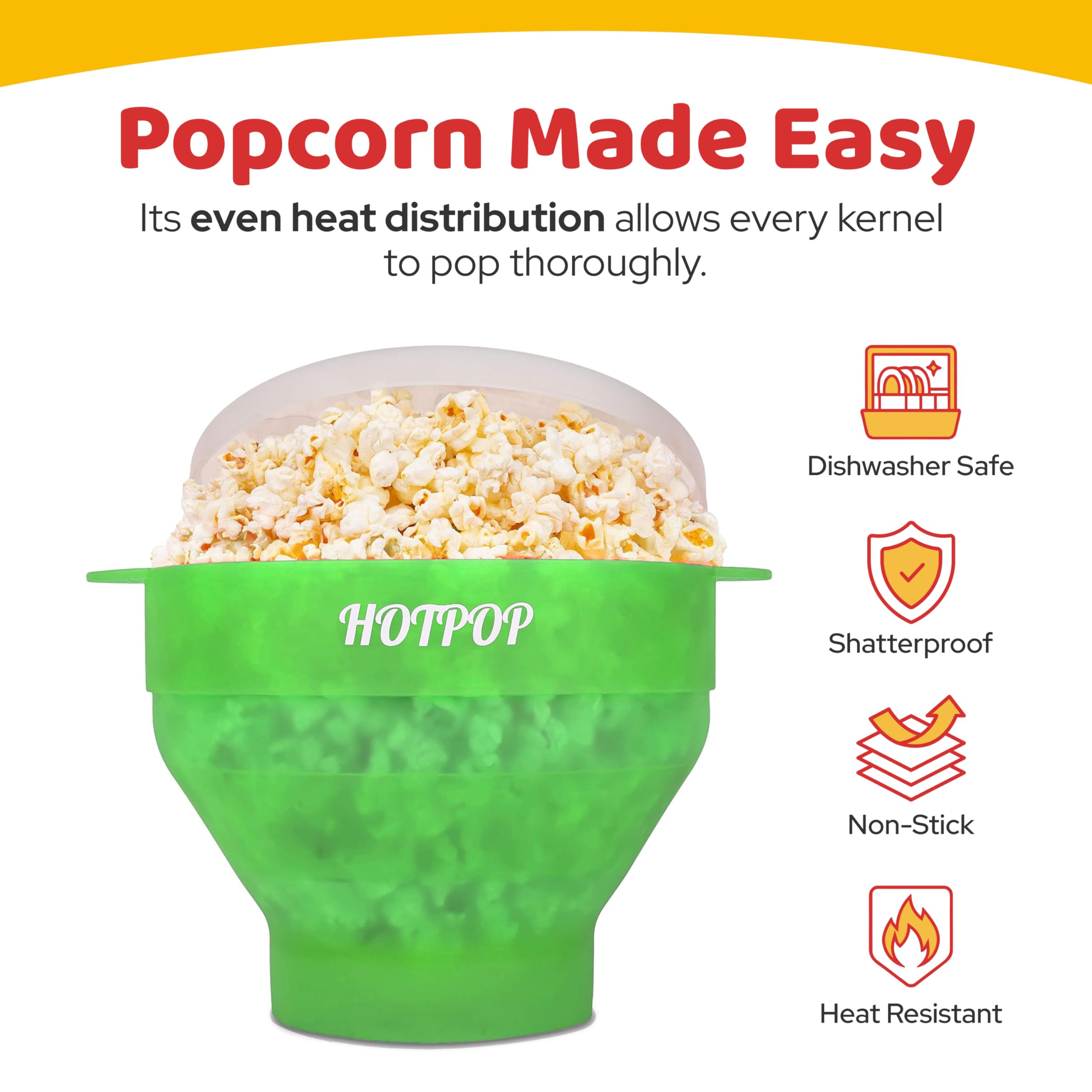 Hotpop capacidad de hasta 15 tazas para toda la familia.