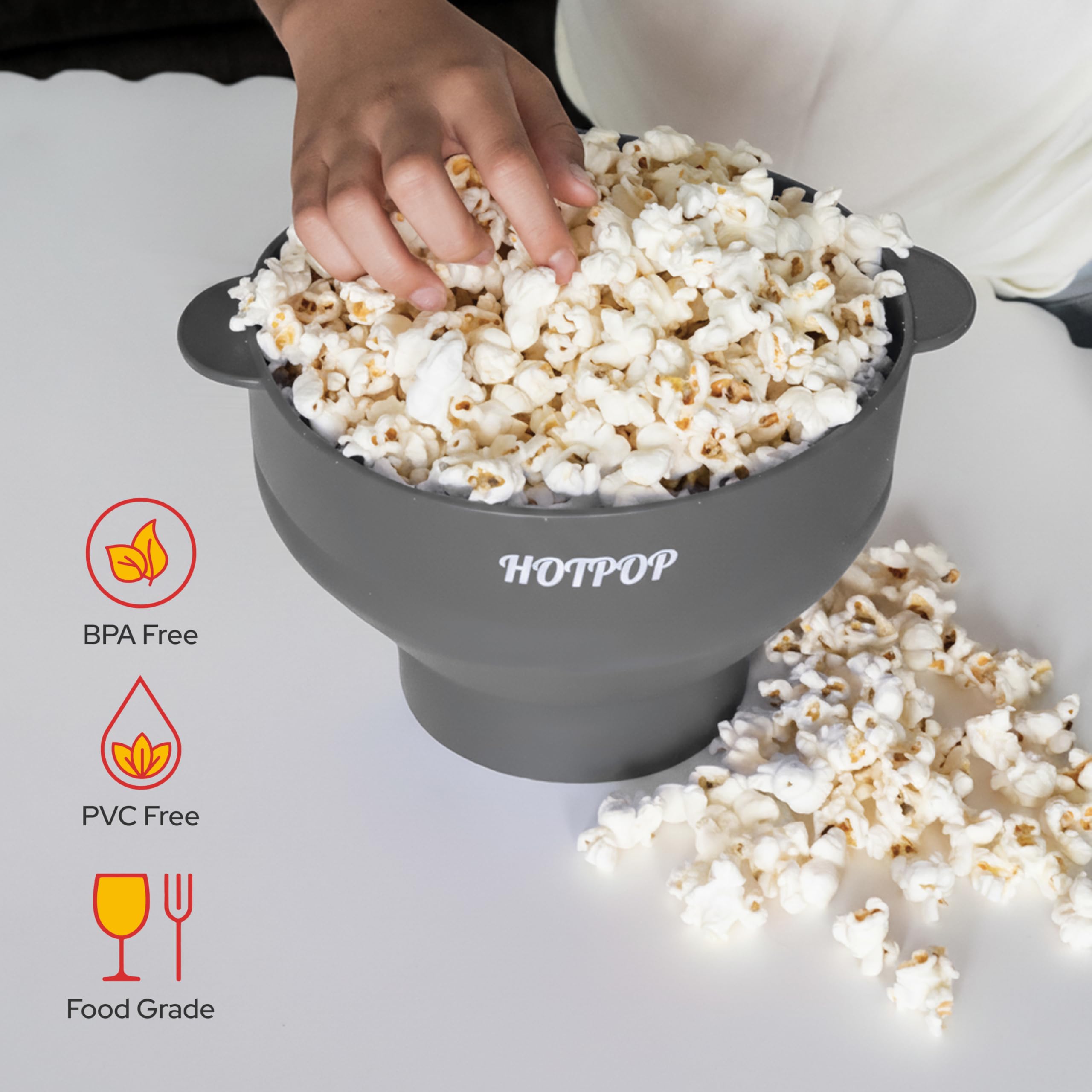 Hotpop color gris palomitas aporta estilo moderno en la cocina.
