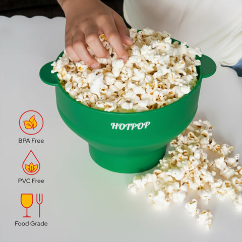 HOTPOP diseño seguro para familias, uso sencillo y sin bolsas de microondas