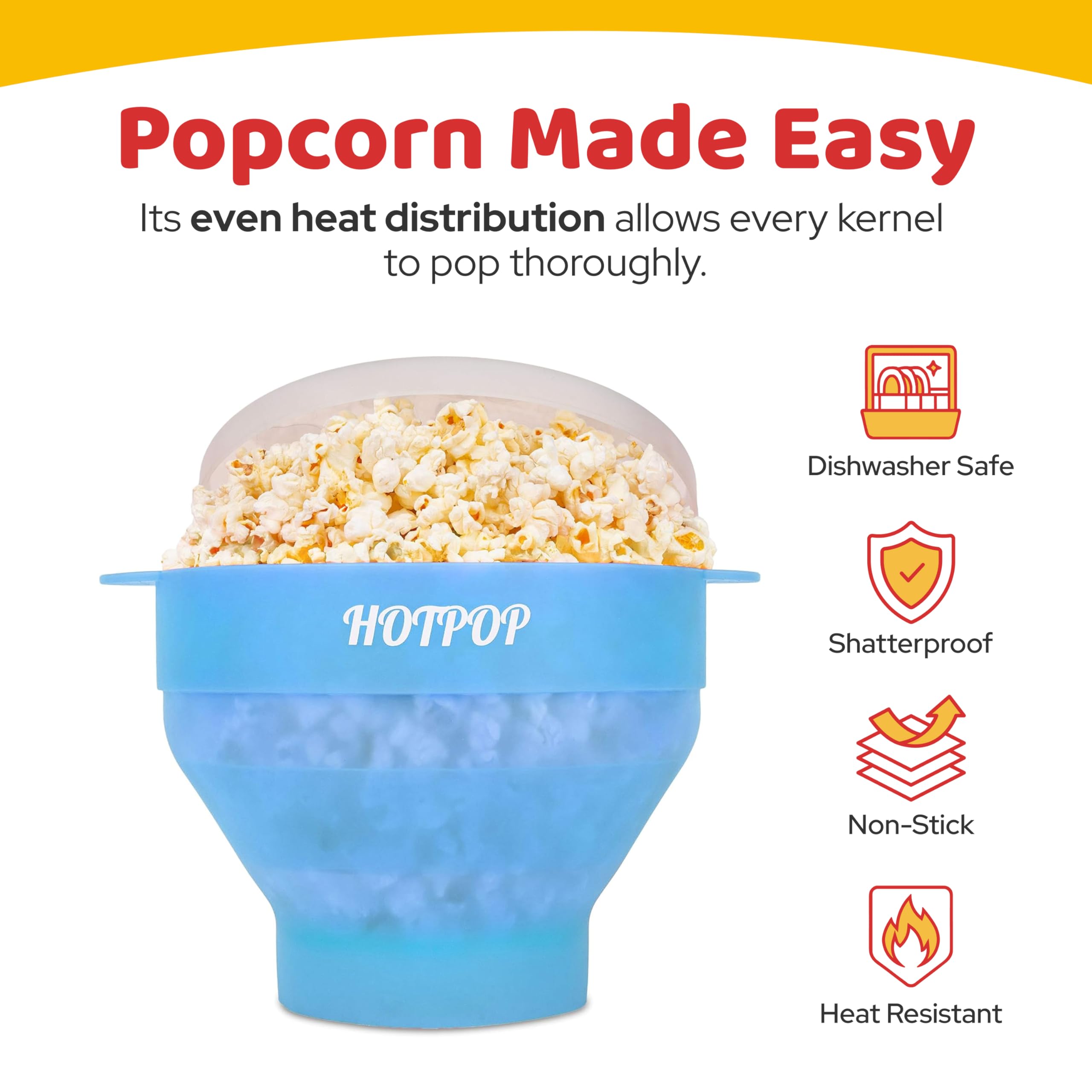 HotPOP palomitero apto para lavavajillas, limpieza rápida