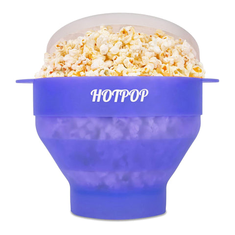 Hotpop palomitero microondas en silicona para palomitas ligeras y rápidas.