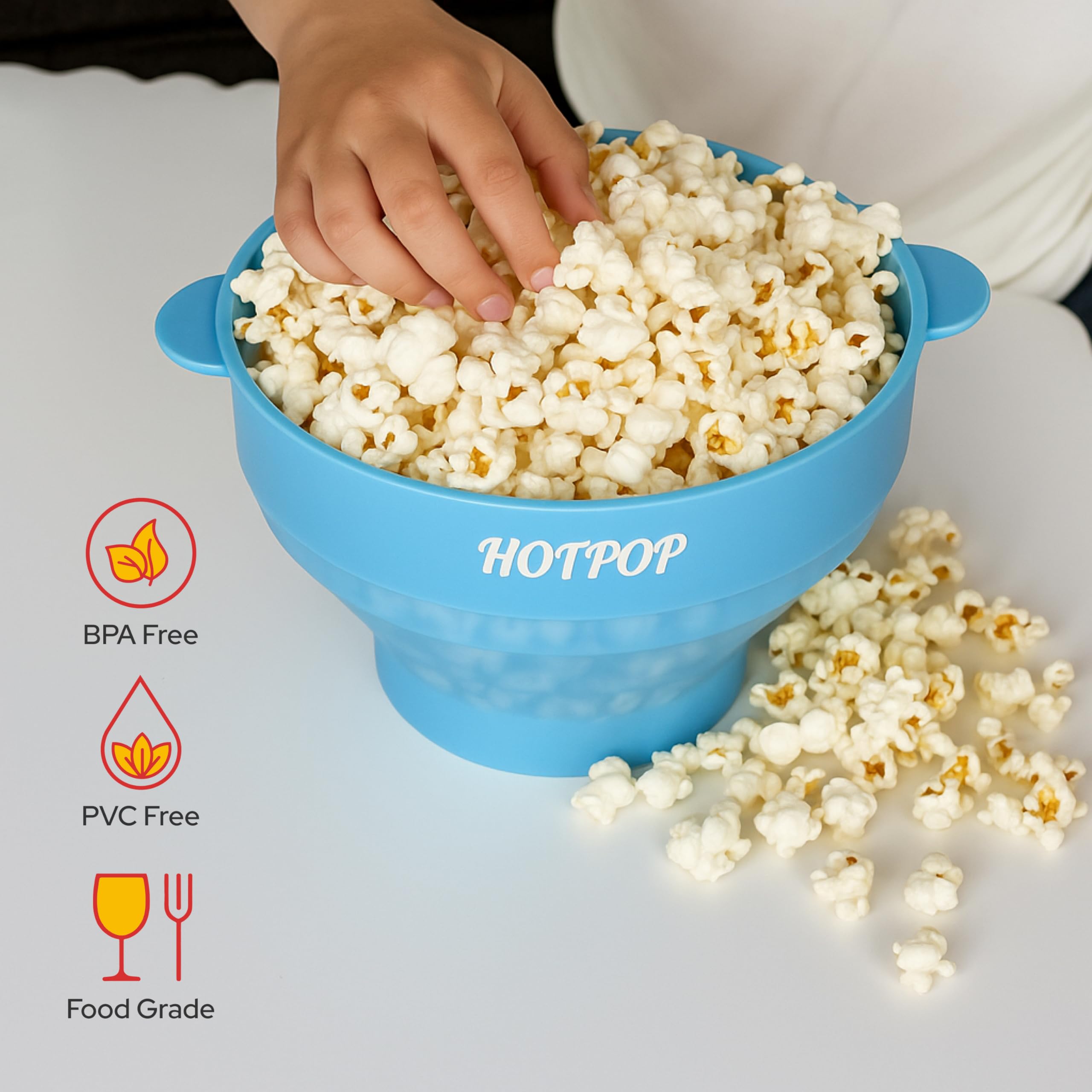 HotPOP palomitero seguro para niños y entretenimiento familiar