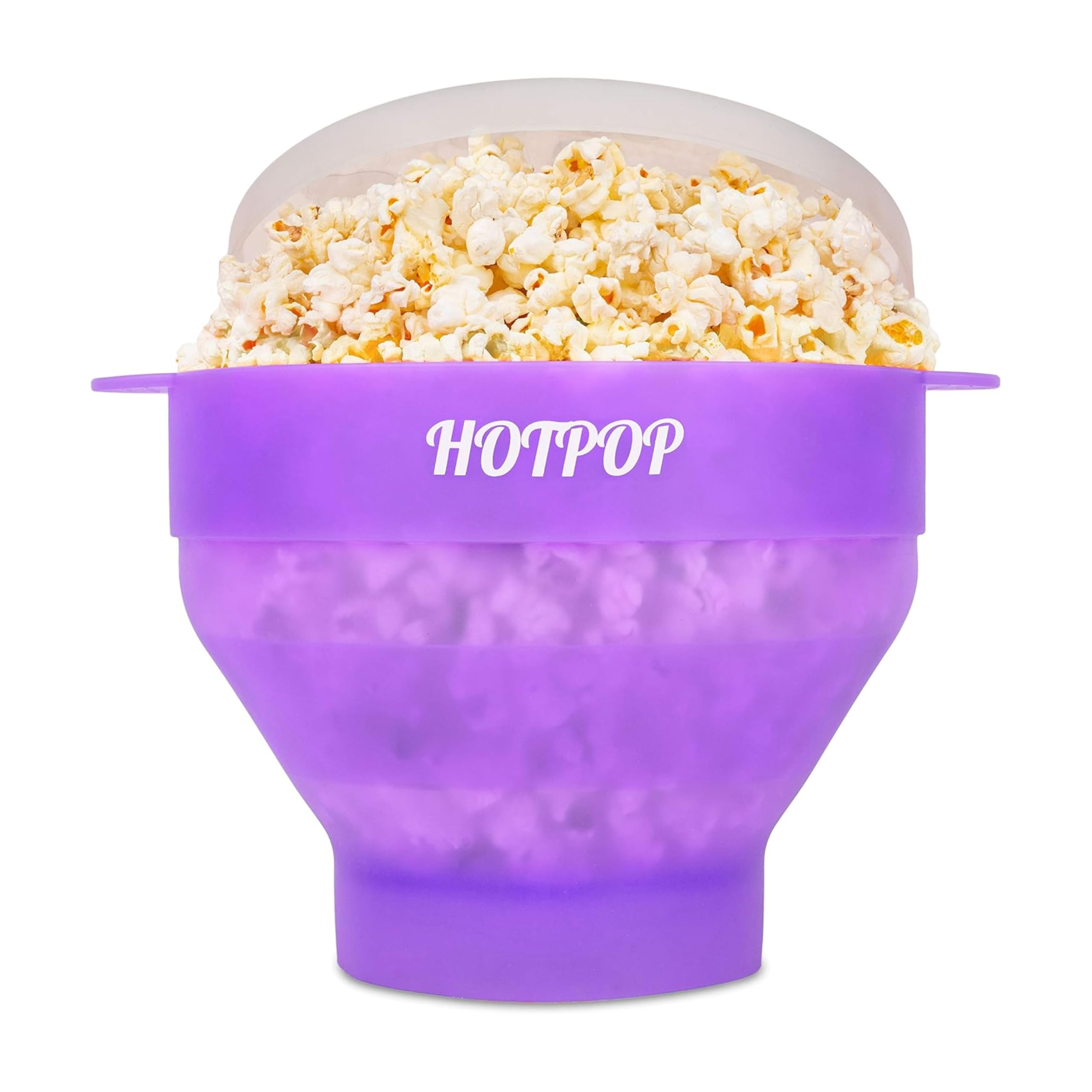 HOTPOP palomitero de silicona para microondas con tapa, palomitas rápidas y seguras.