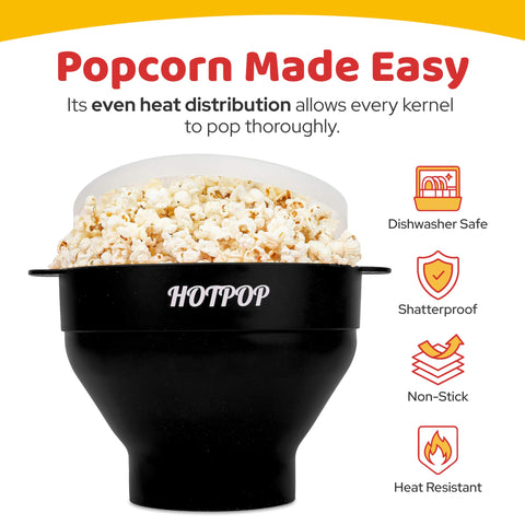 Hotpop silicona resistente al calor, sin PVC para meriendas saludables.