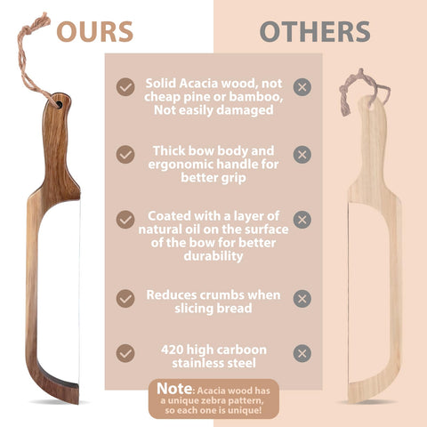 Cuchillo HOTTOR, diseño pensado para masa madre para rebanar de forma uniforme.