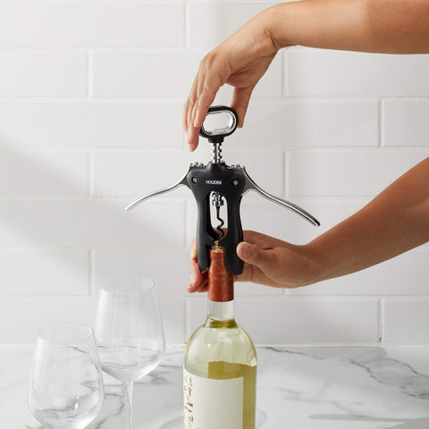 Houdini sacacorchos abridor superior para bebidas, práctico para fiestas.