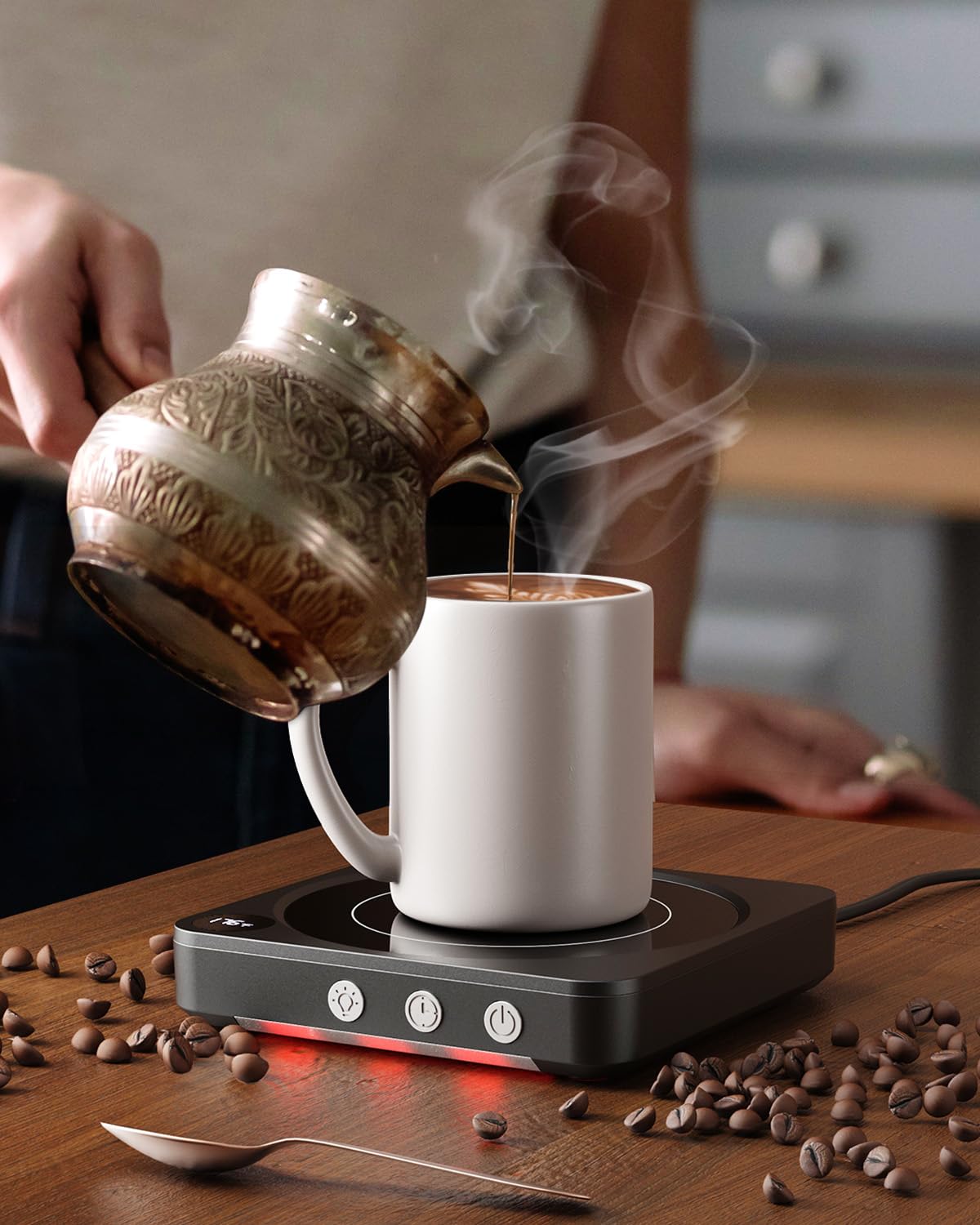 House Gem Mug Warmer, regalo ideal para amantes del café.
