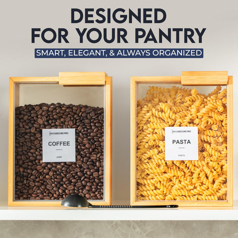 Uso práctico para cereales, granos o café sin desperdicio.