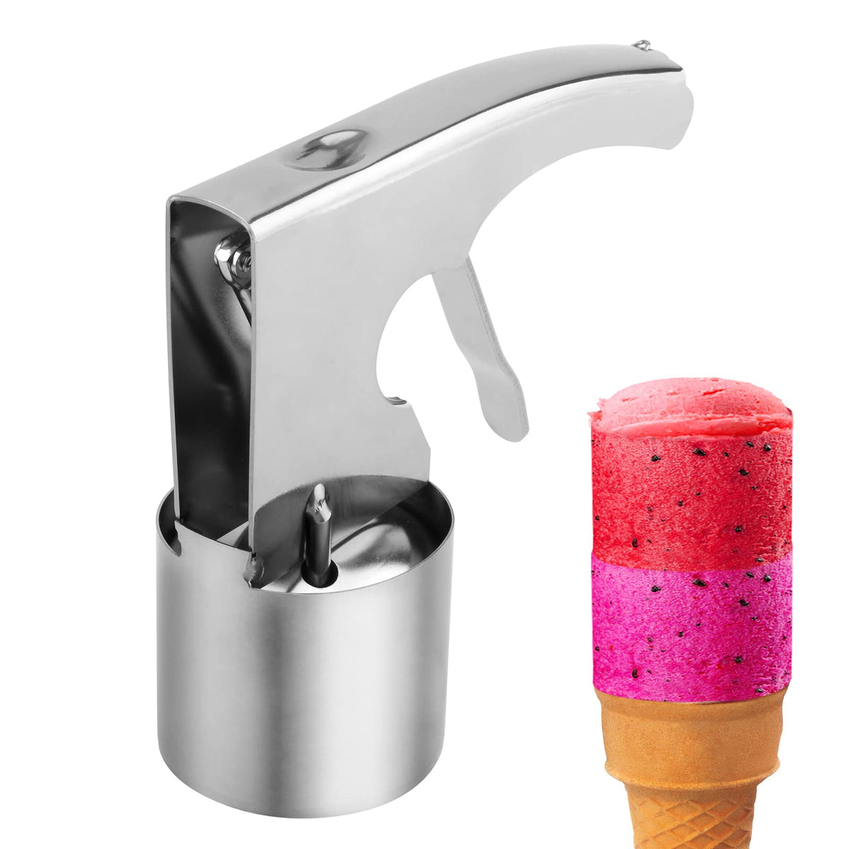 Houseen cuchara para helado con gran volumen para porciones abundantes.