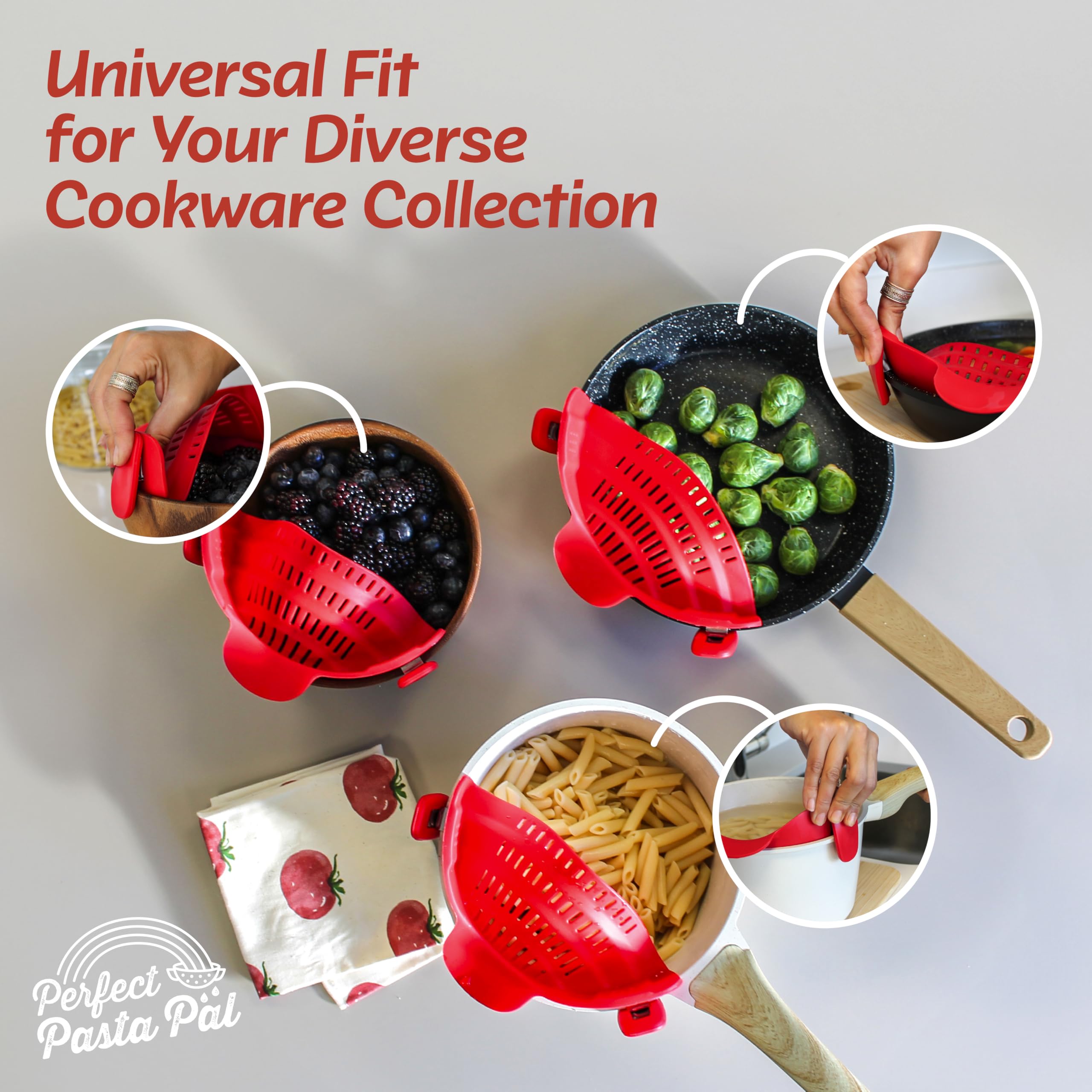 Houseify Pasta Pal silicona resistente al calor para hervir seguro