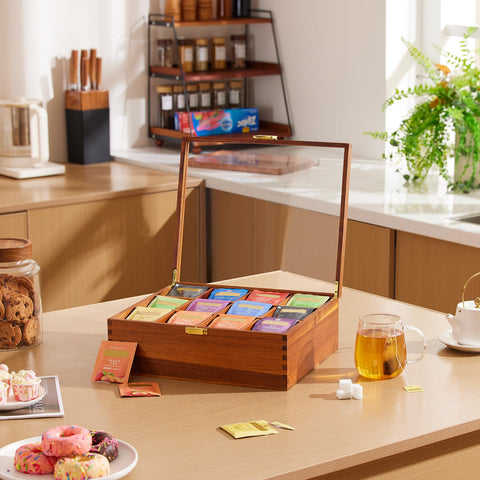 HouseJoy capacidad para más de 200 bolsitas, manteniendo el contenido organizado y accesible.