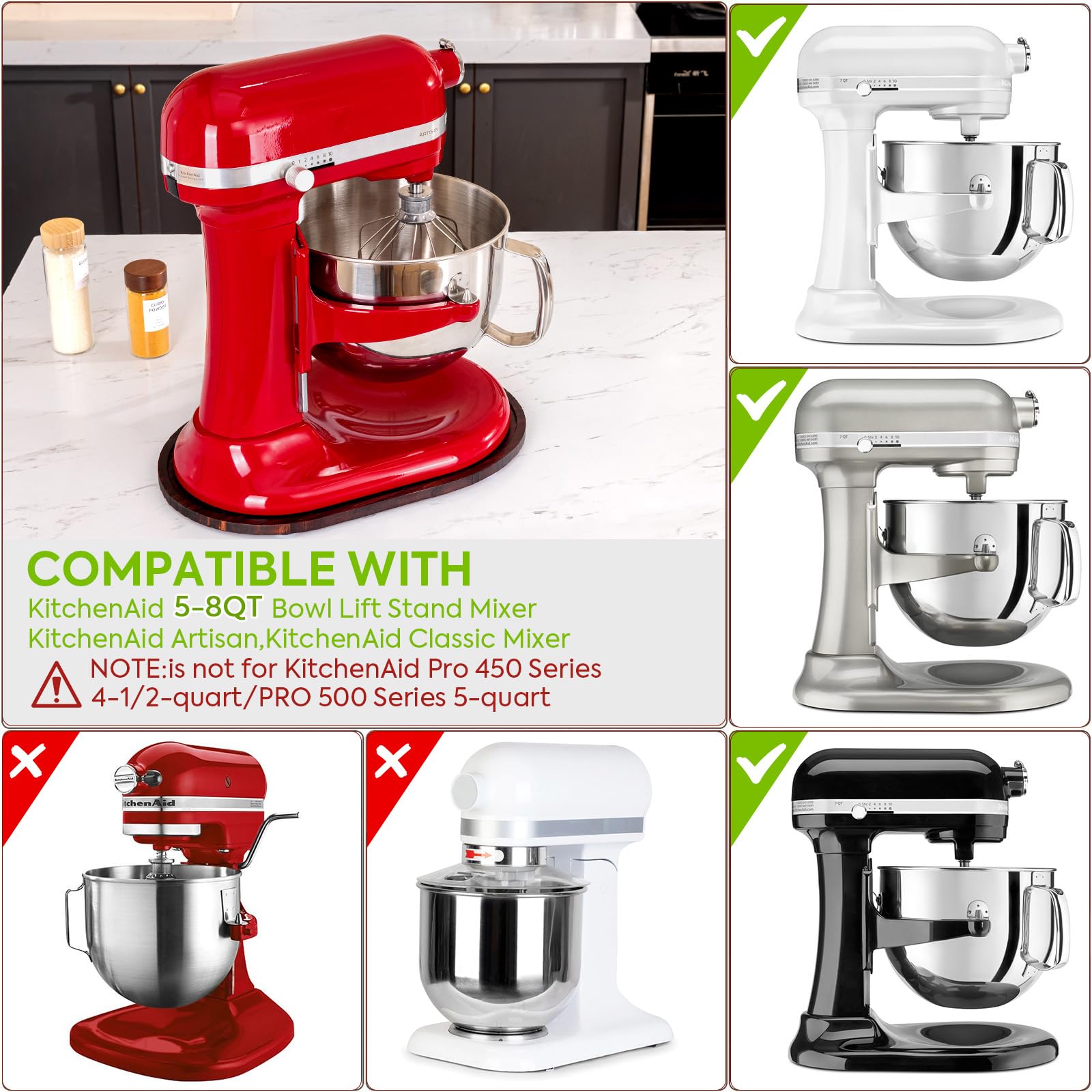 HouseJoy deslizadores integrados para mezclar: deslizamiento suave sin levantar.