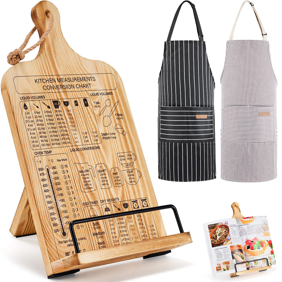 HouseJoy porta-libros de cocina con ajuste de altura para recetas