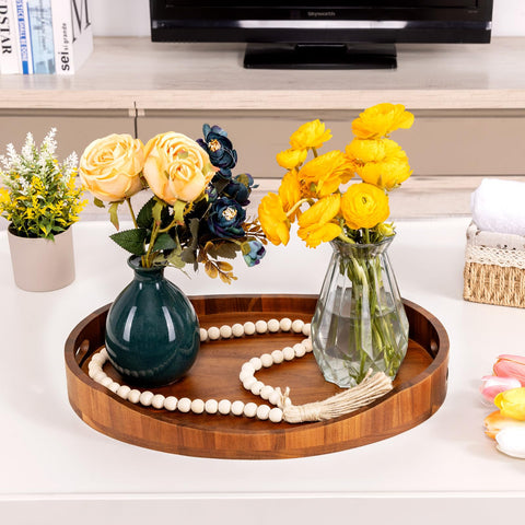 Regalo ideal HouseJoy: bandeja de acacia para fiestas y decoraciones.