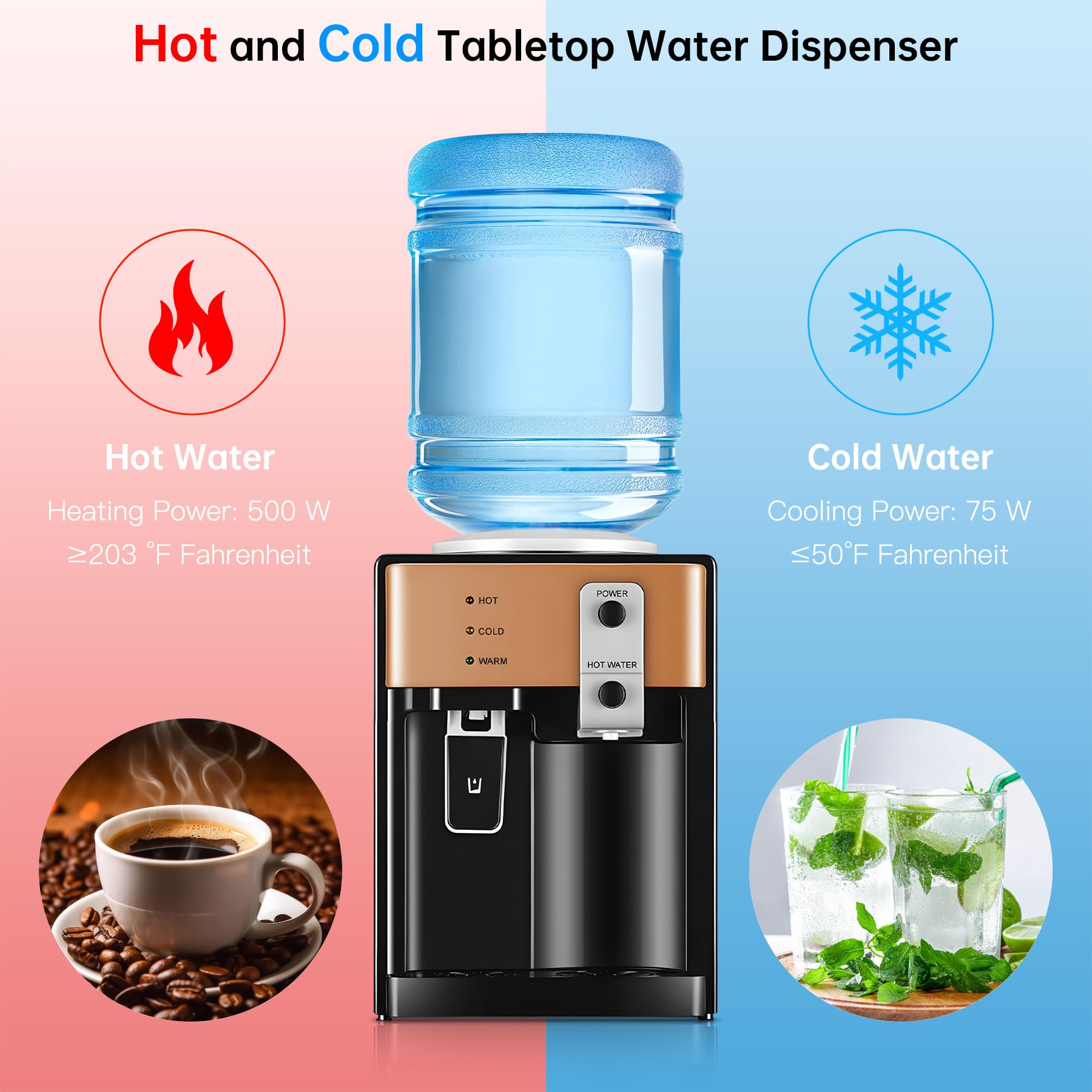Dispenser Housiwill con carga superior para higiene y acceso rápido al agua.