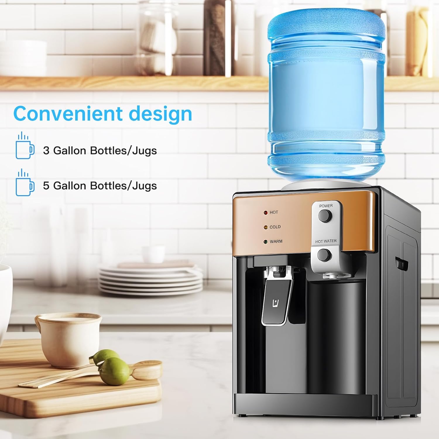 Housiwill grifo ergonómico facilita servir agua fría o caliente.