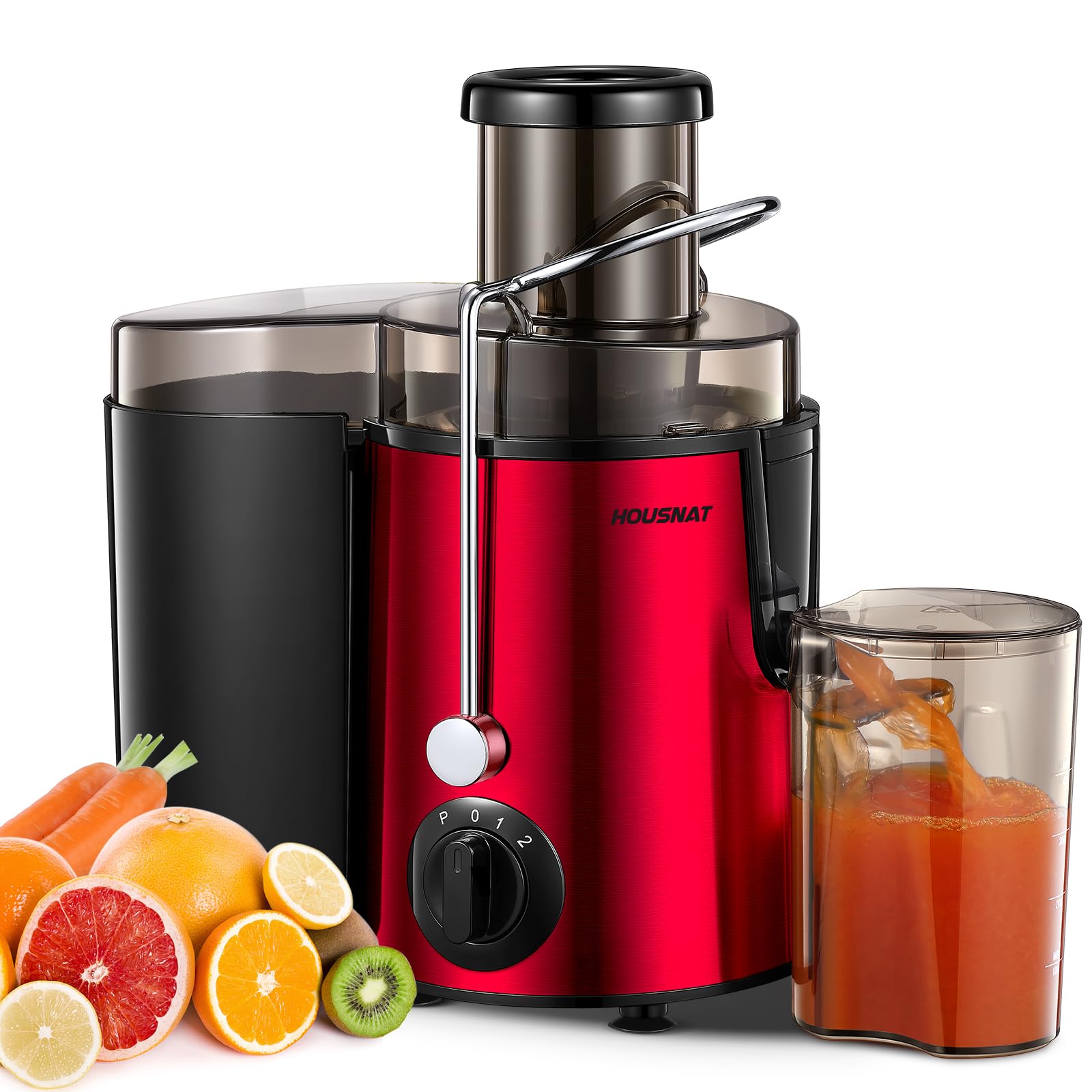 HOUSNAT Exprimidor Centrífugo para frutas enteras, jugos frescos y rápidos.