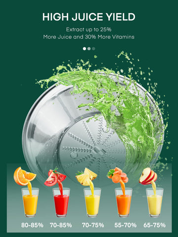 HOUSNAT Exprimidor Centrífugo, tolva 65 mm para procesar frutas y verduras completas.