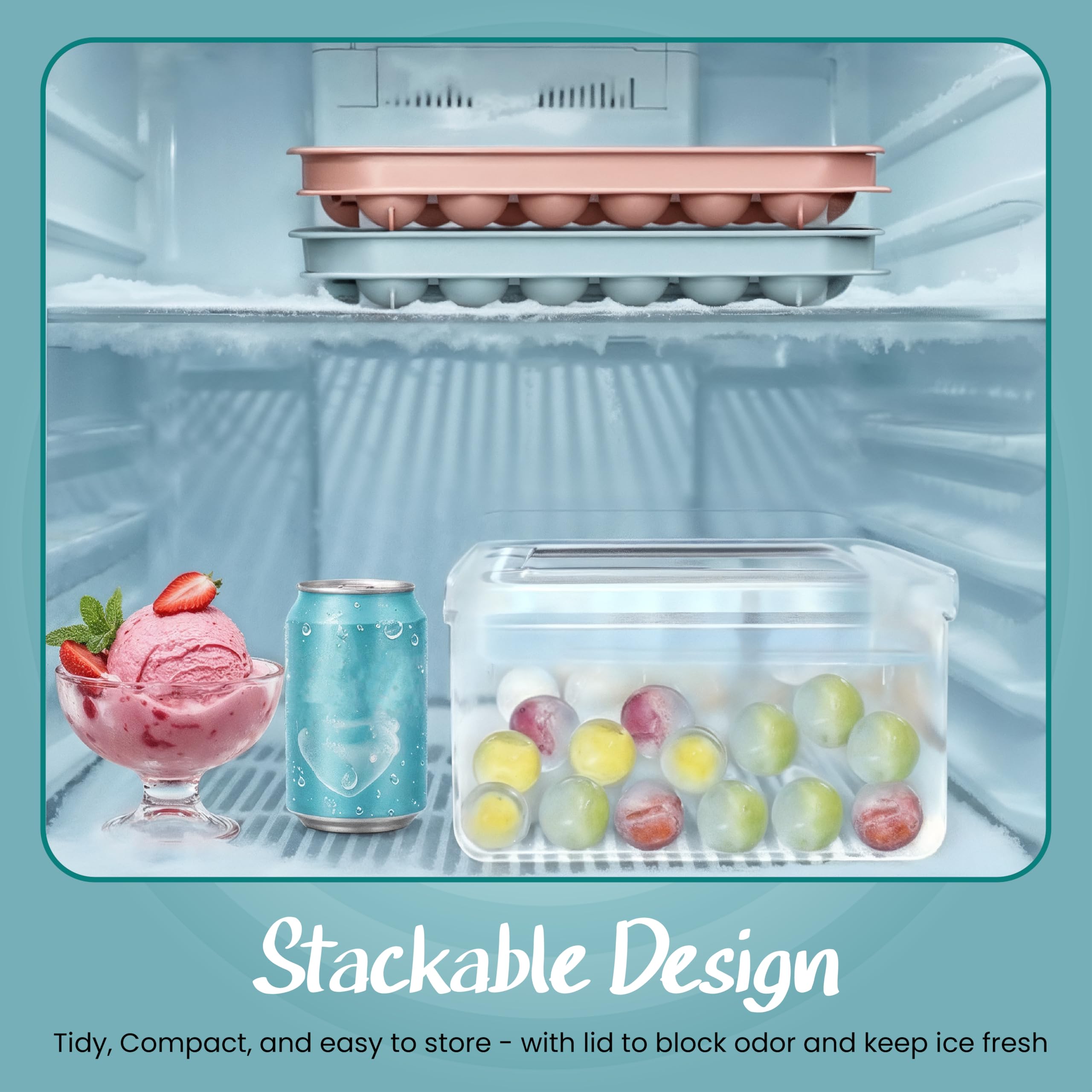 HOUSOLIC esferas hielo 0,8 pulgadas, cubitos mini para bebidas sofisticadas.