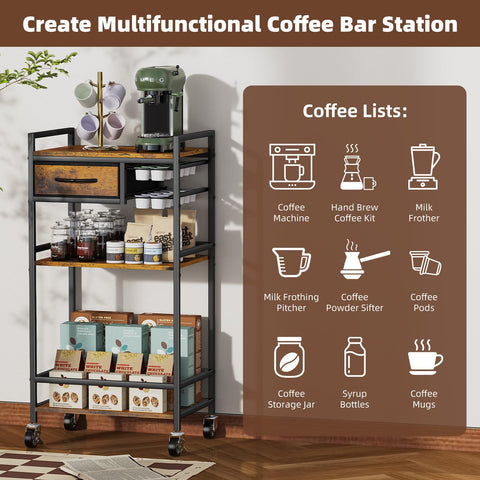 Housolution barra cafe diseño rustico moderno, mejora la esquina de la cocina.