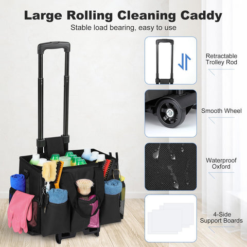 Housolution bolsa de limpieza con interior de gran capacidad para organizar herramientas.