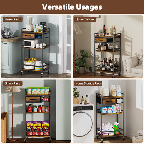Housolution estanteria movil para cafe y utensilios, orden rápido.