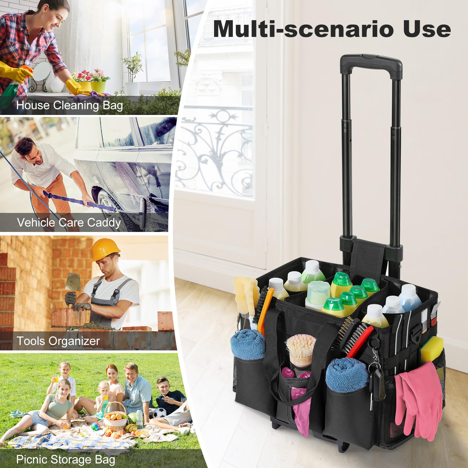 Housolution múltiples modos de uso, carrito o banda cruzada para mayor versatilidad.