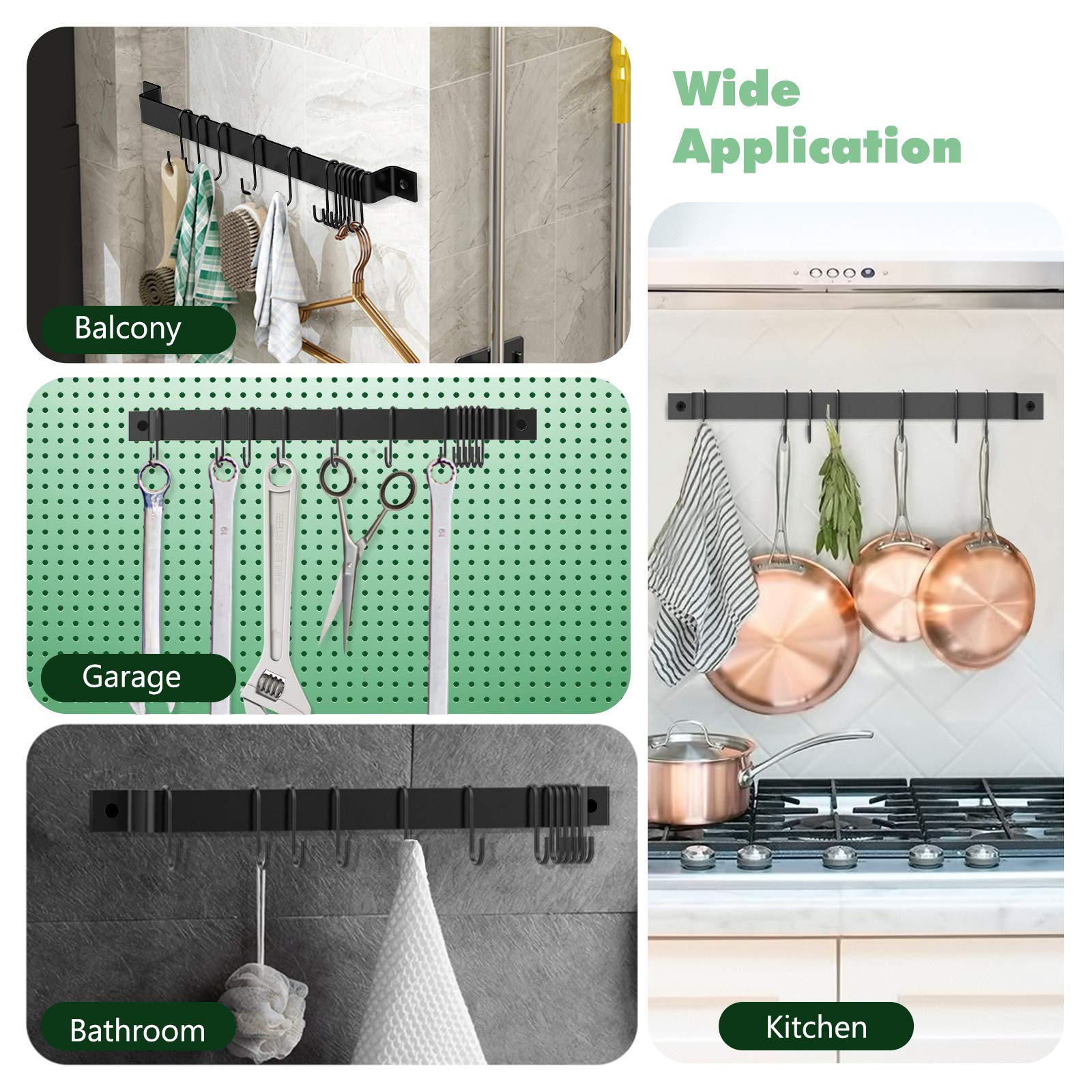 Montaje en pared incluido con hardware de Housolution para instalación sencilla.