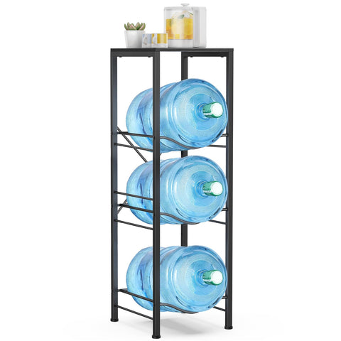 Housolution, soporte para botellas 5 galones con tres estantes para organización eficiente