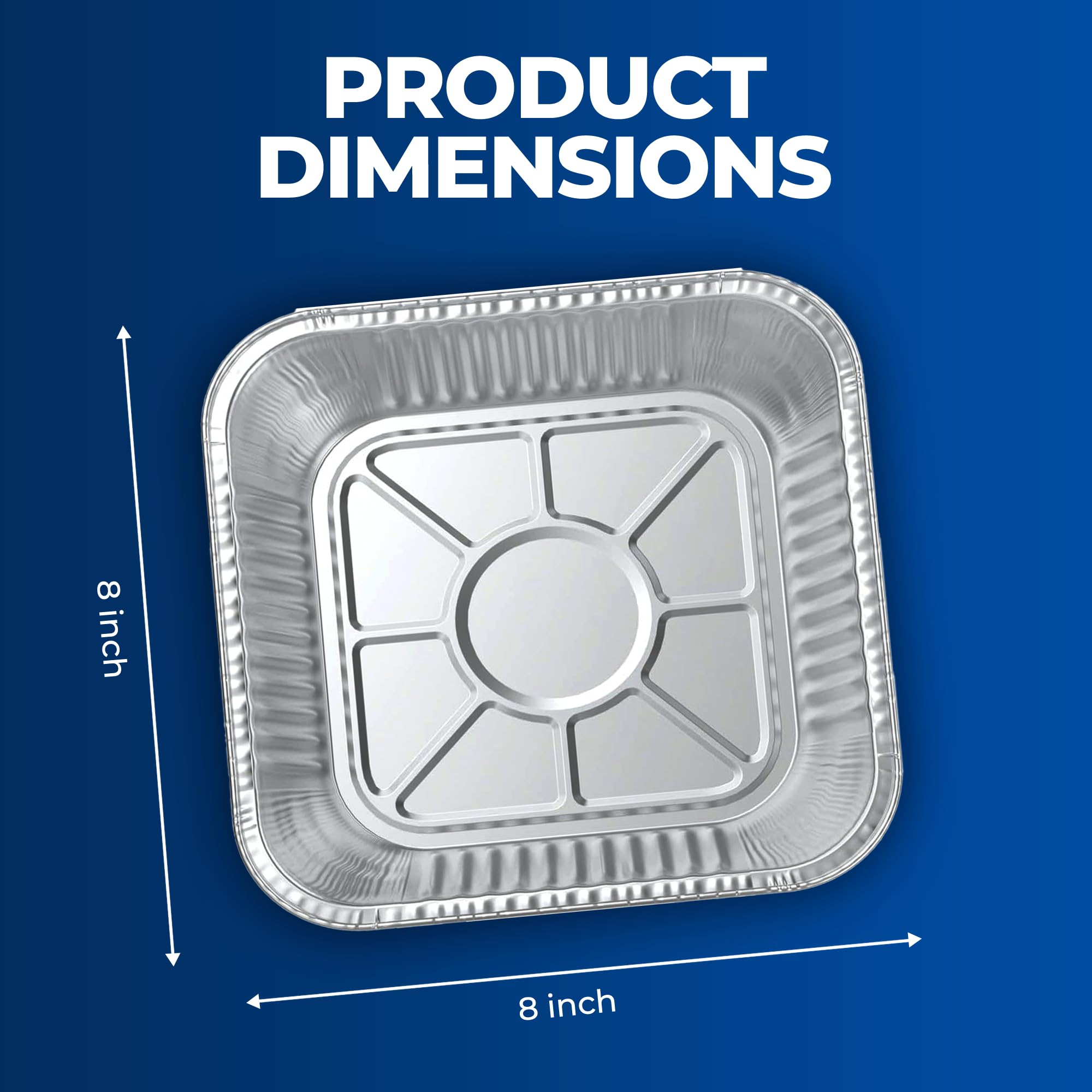 Bandejas HOUZZKINGZ 8x8 resisten altas temperaturas para cocinar y servir.
