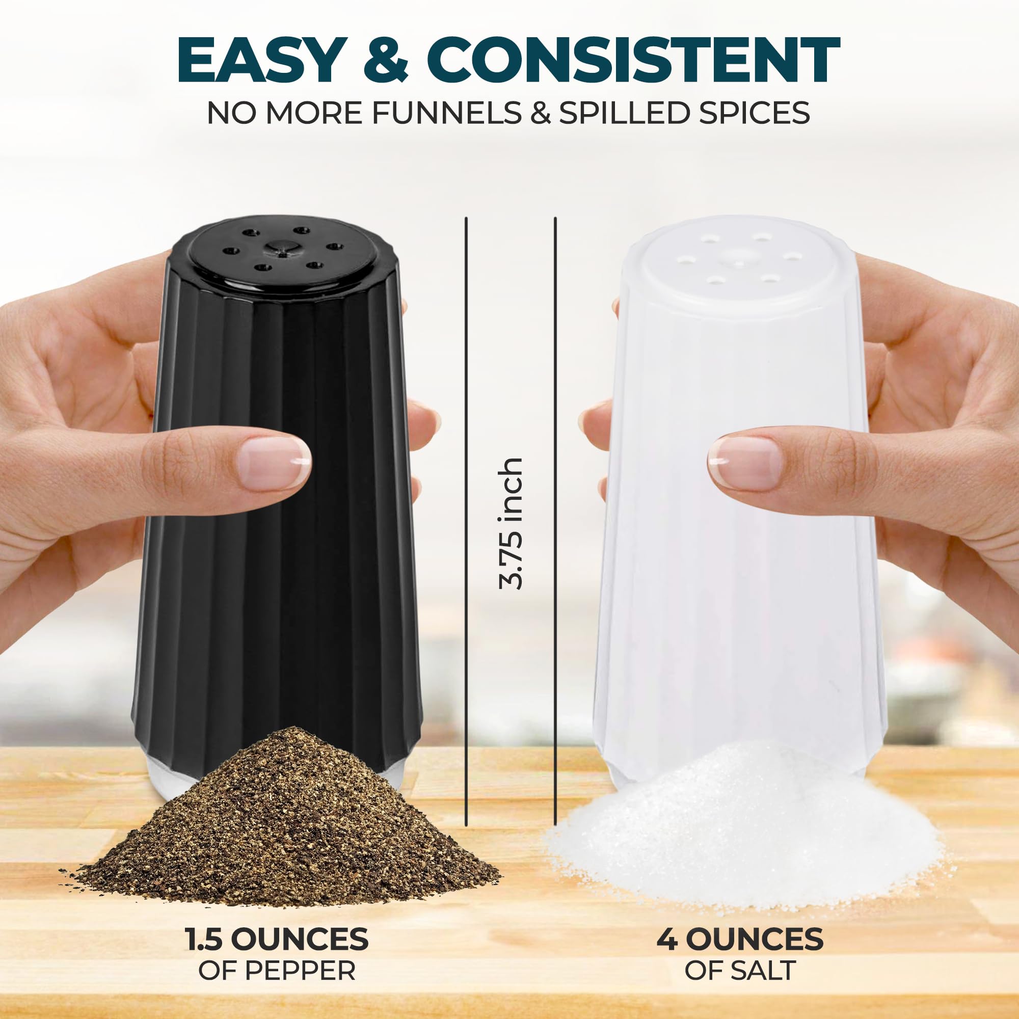 Houzzkingz sal 4oz llenadas 6 unidades: porciones higiénicas para eventos y picnics.