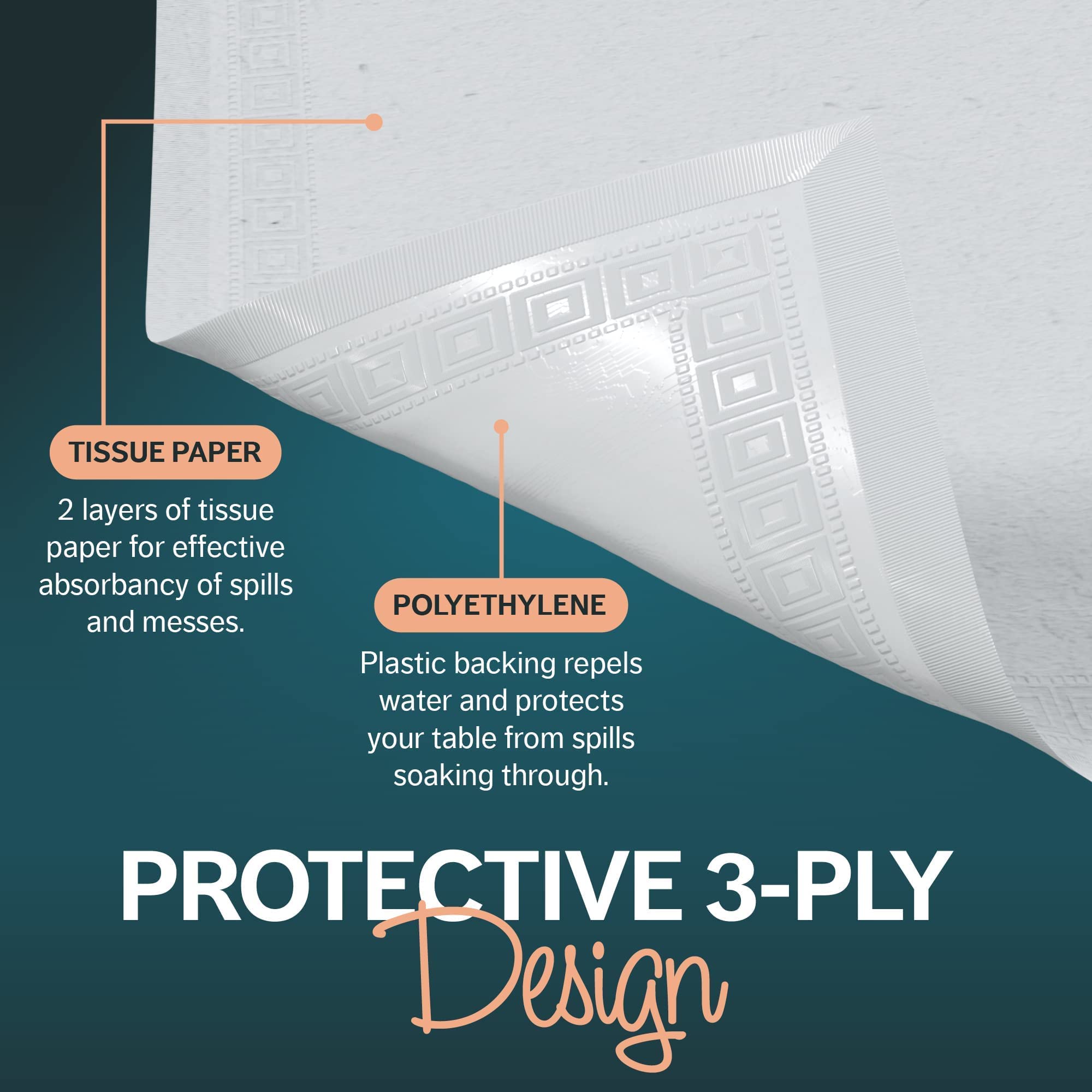 Mantel desechable HOUZZKINGZ USA facilita la limpieza tras la fiesta