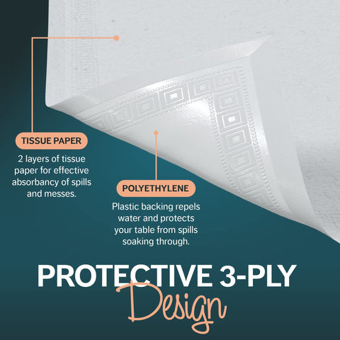 Mantel desechable HOUZZKINGZ USA facilita la limpieza tras la fiesta