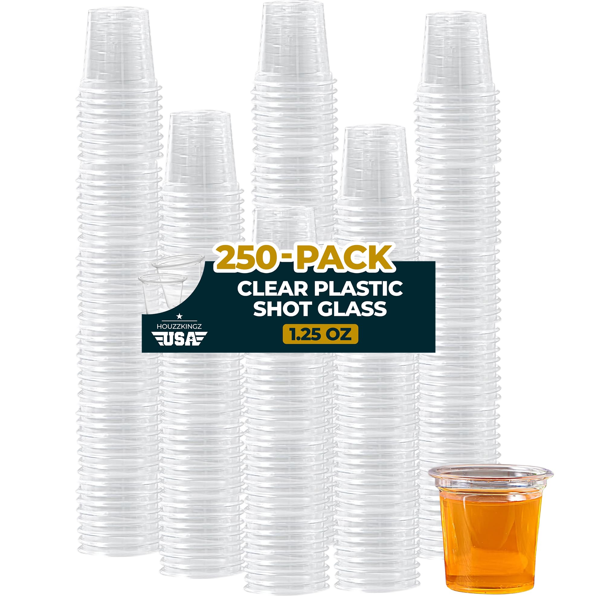 Vaso chupito HouzzKingz de plástico 1.25 oz para degustaciones