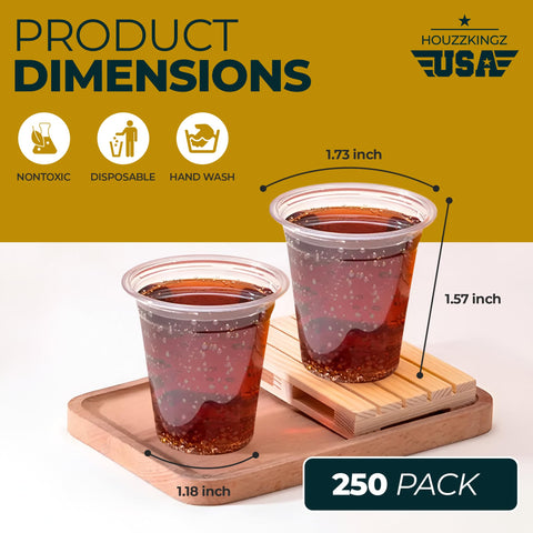 Vaso chupito HouzzKingz plástico transparente para presentar bebidas